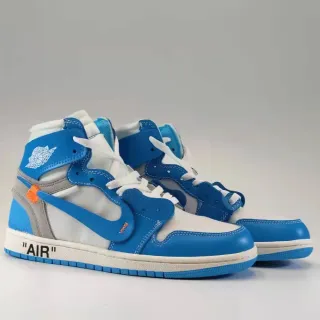 Air Jordan 1 x Off-White 蓝白工业细节篮球鞋
