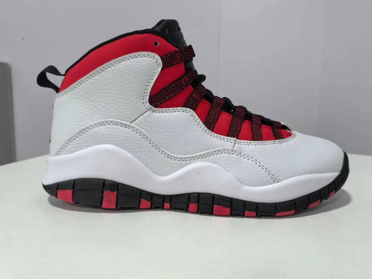 Air Jordan 10 White Red Black Basketball Shoes 5