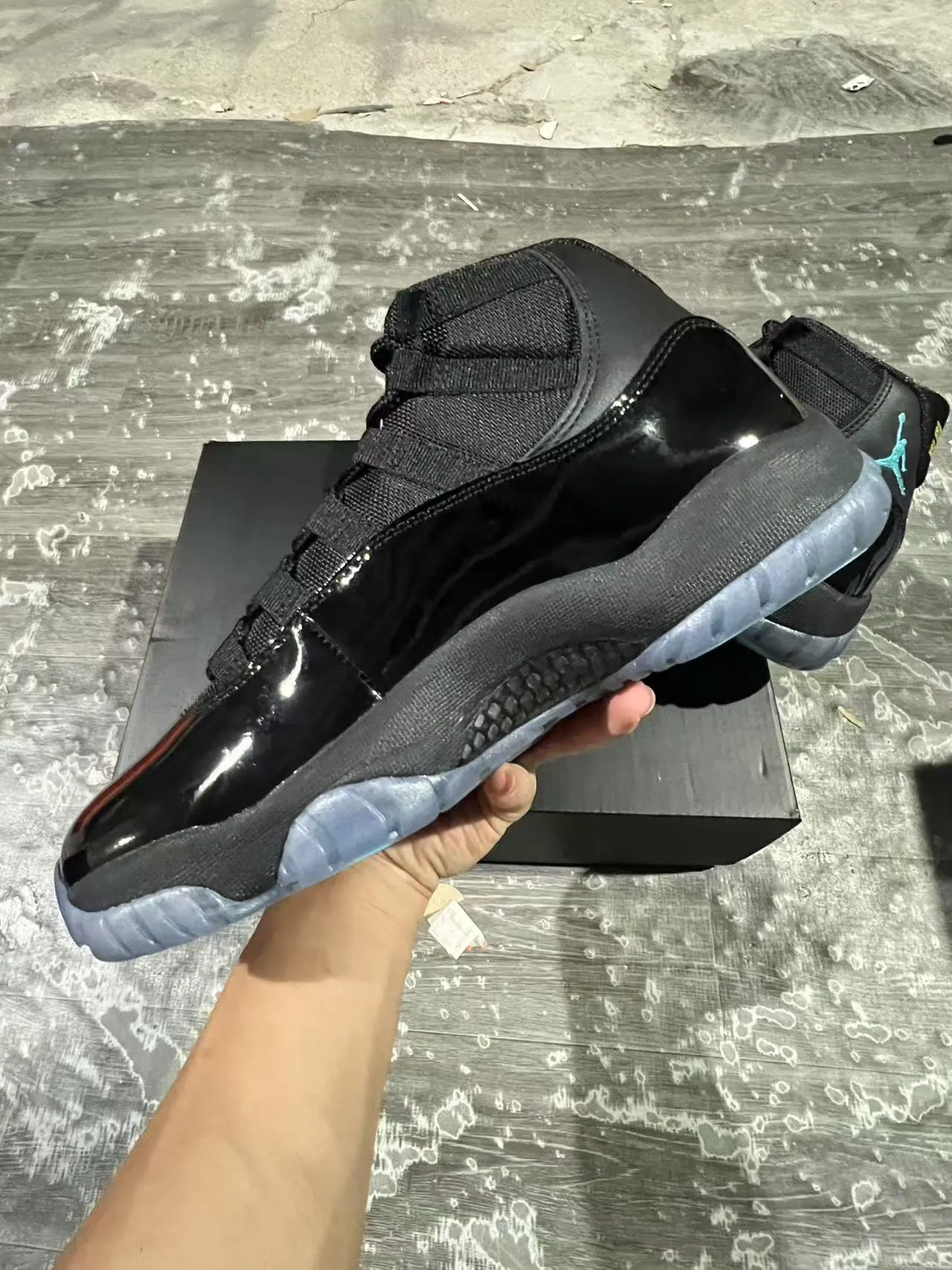 Air Jordan 11 Black Teal Basketball Shoes 5