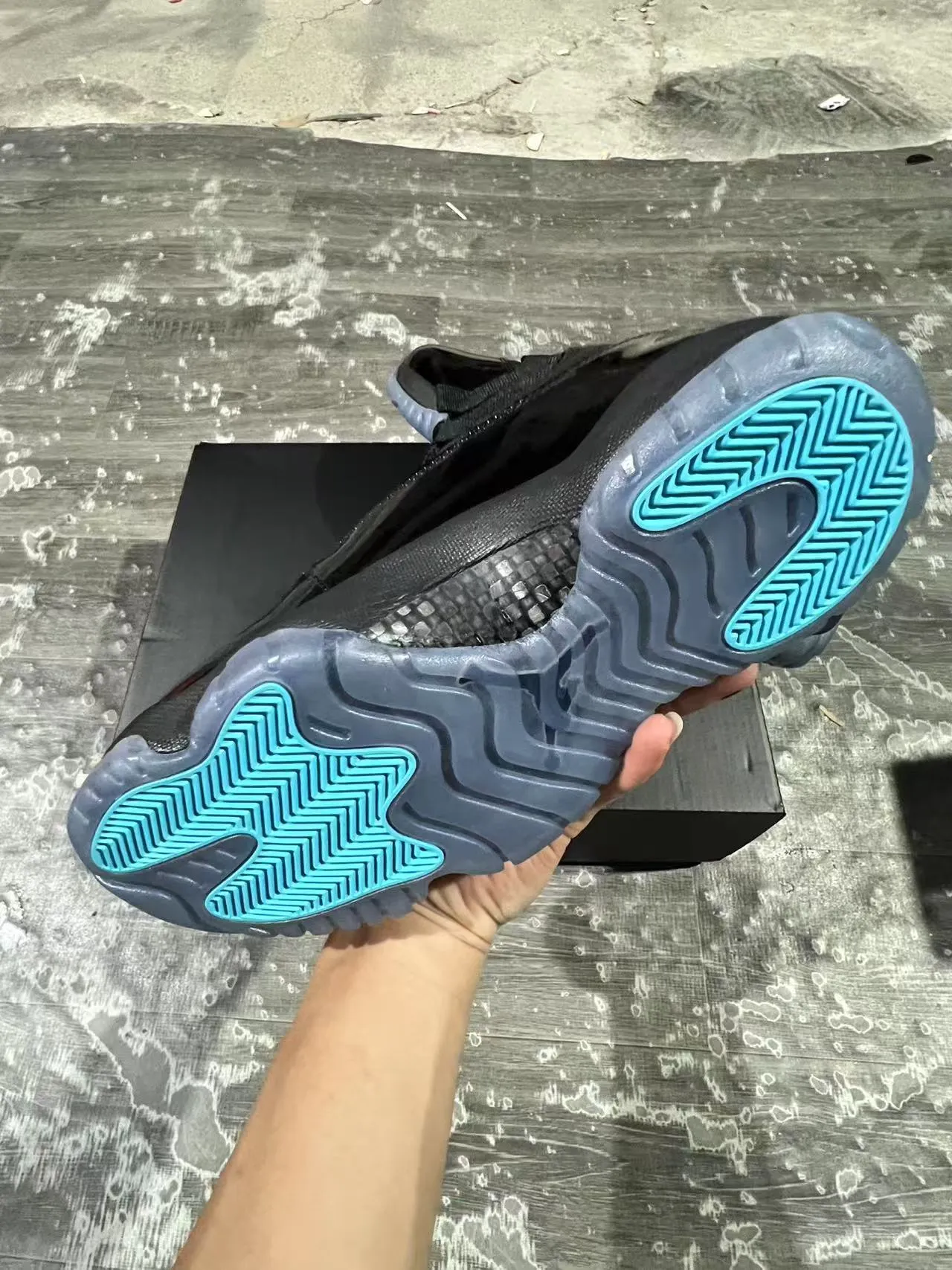 Air Jordan 11 Black Teal Basketball Shoes 6
