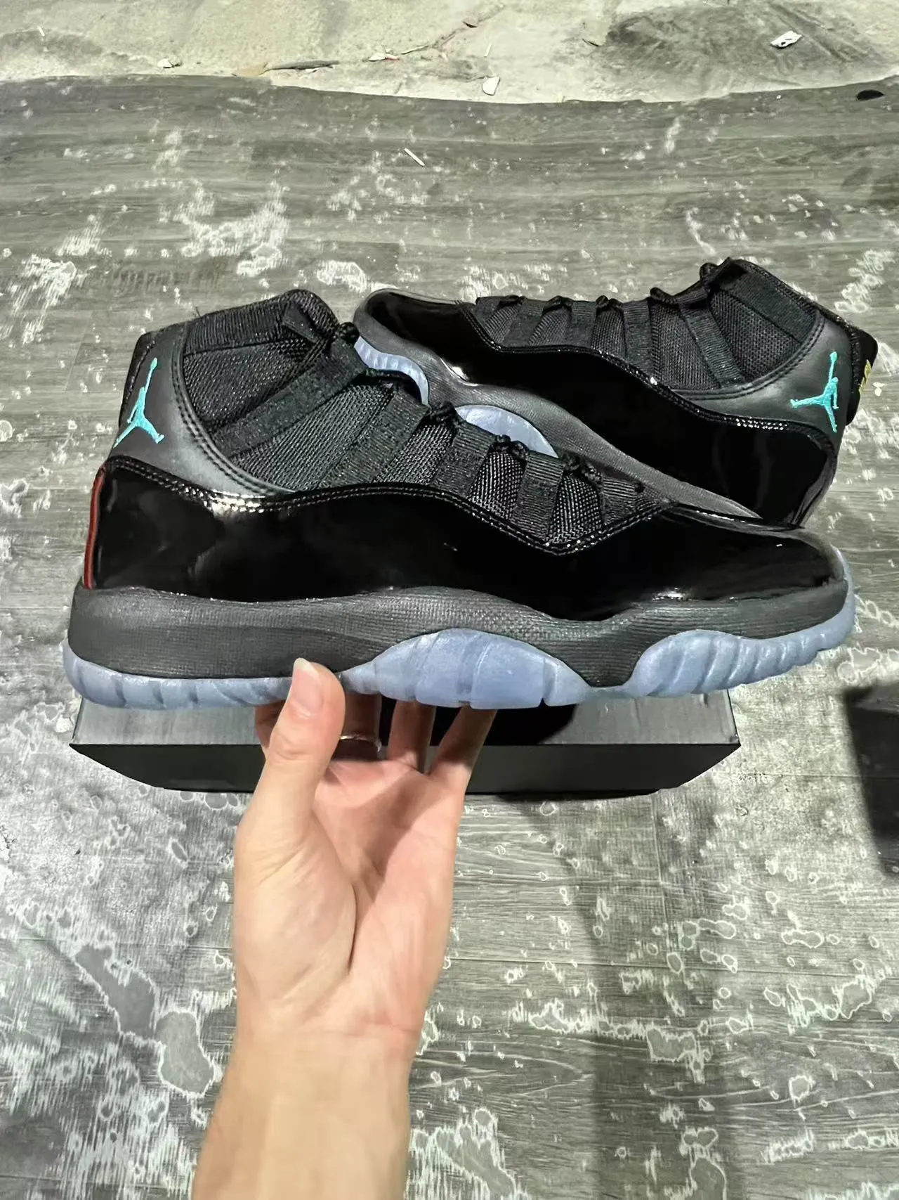 Air Jordan 11 Black Teal Basketball Shoes 7