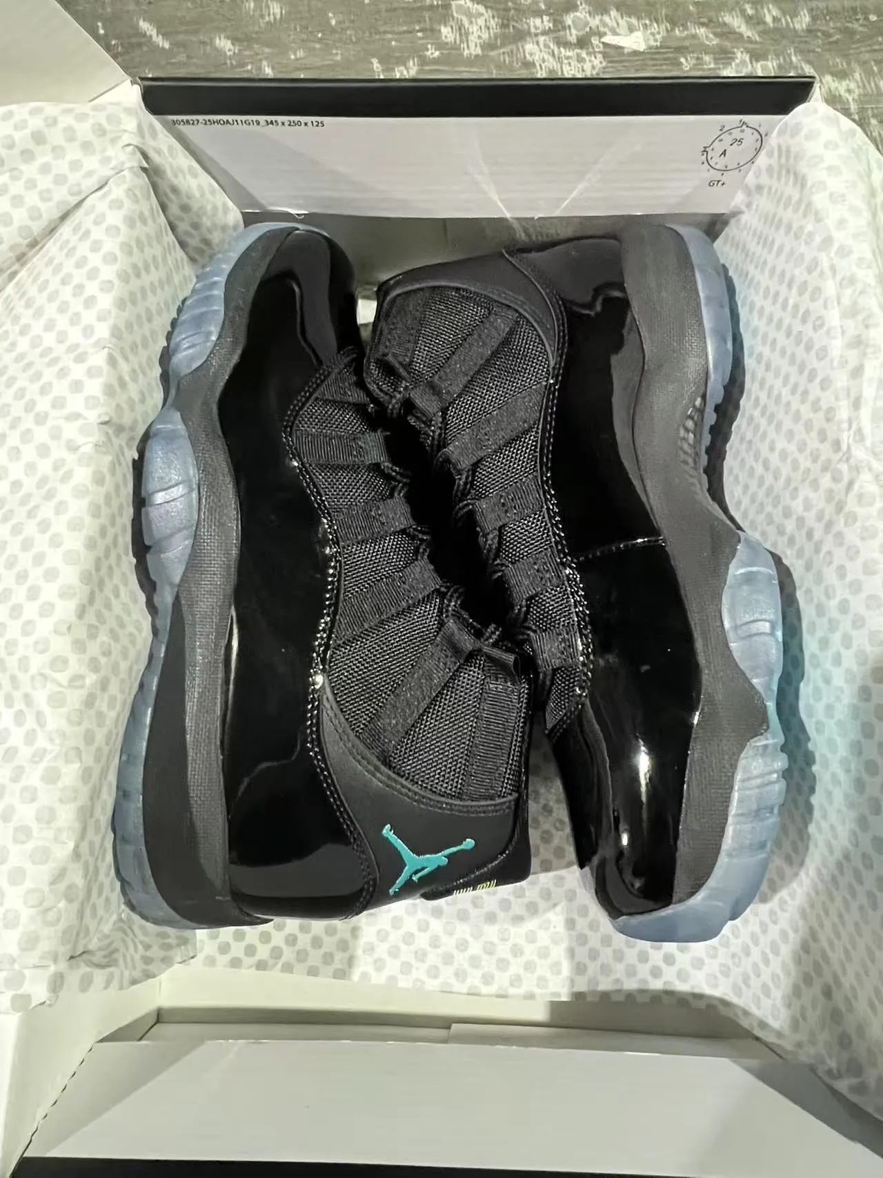 Air Jordan 11 Black Teal Basketball Shoes 9