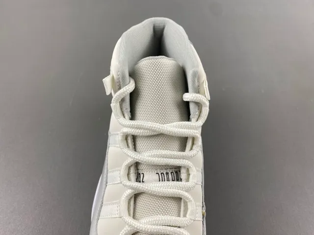 Air Jordan 11 Gray White High-Top Patent Leather Toe Basketball Shoes 6