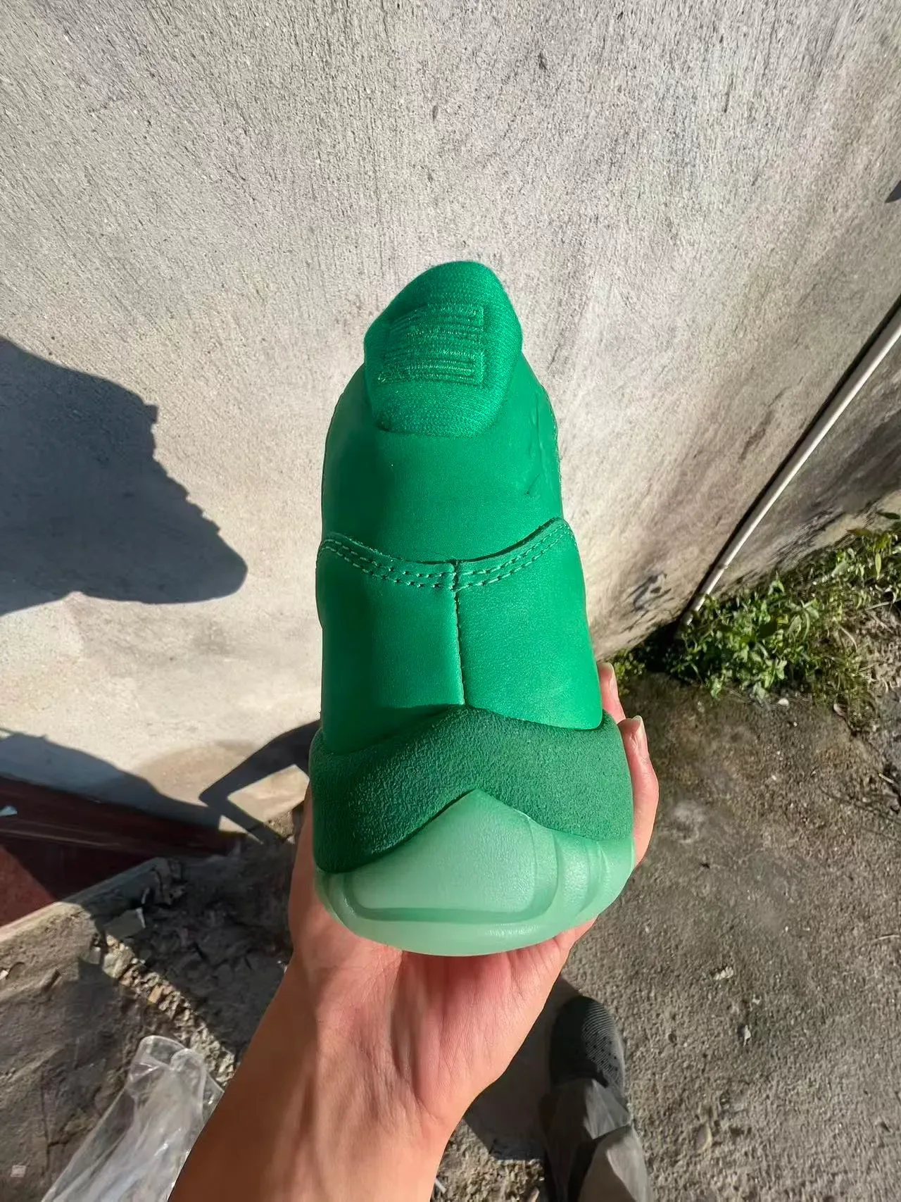 Air Jordan 11 मोनोक्रोमैटिक ग्रीन स्यूड हाई-टॉप बास्केटबॉल जूते 8