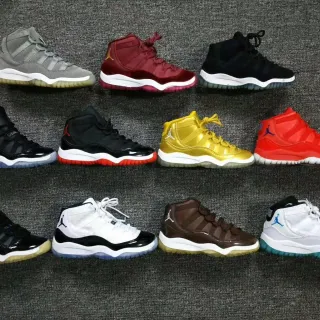 Air Jordan 11 Multicolor High-Top Patent Leather Mudguard Basketball Shoes