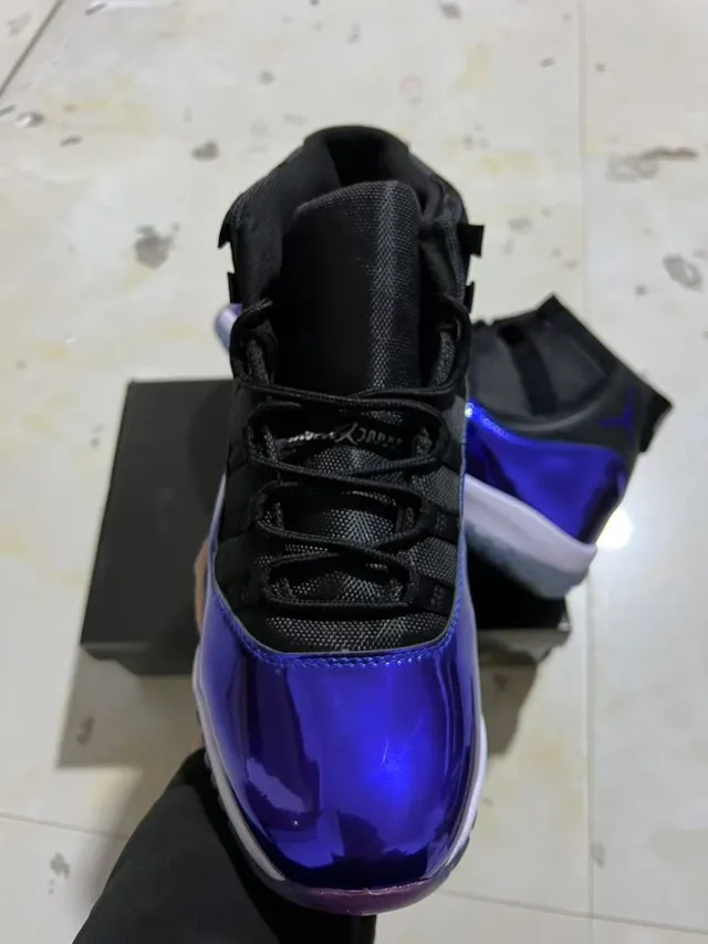 Air Jordan 11 Royal Blue Patent Leather Basketball Shoes 3