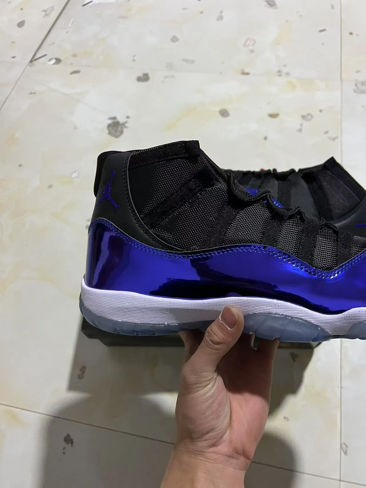 Air Jordan 11 Royal Blue Patent Leather Basketball Shoes 7
