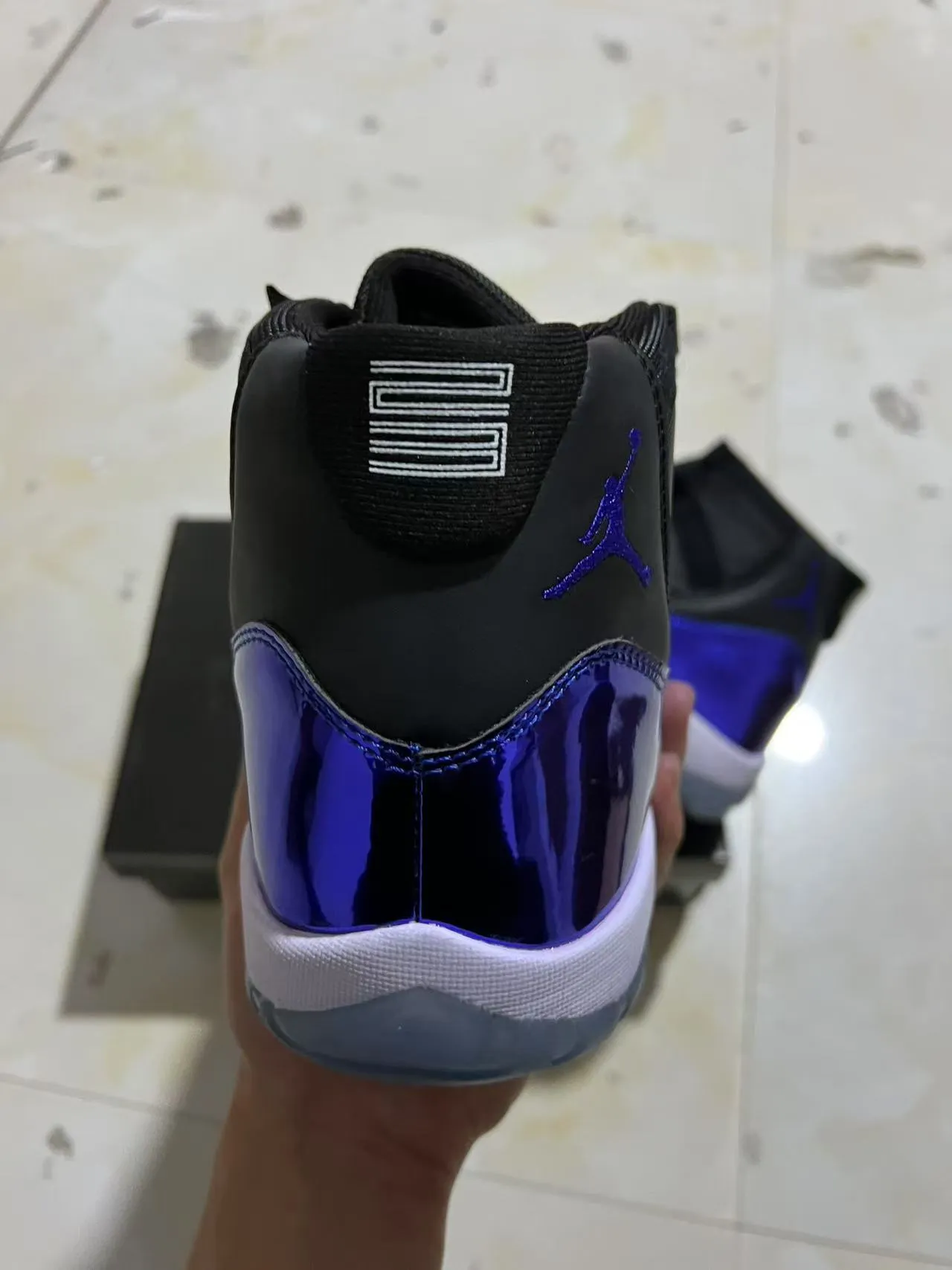 Air Jordan 11 Royal Blue Patent Leather Basketball Shoes 8