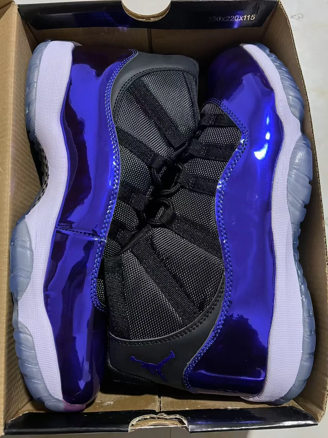 Air Jordan 11 Royal Blue Patent Leather Basketball Shoes 9