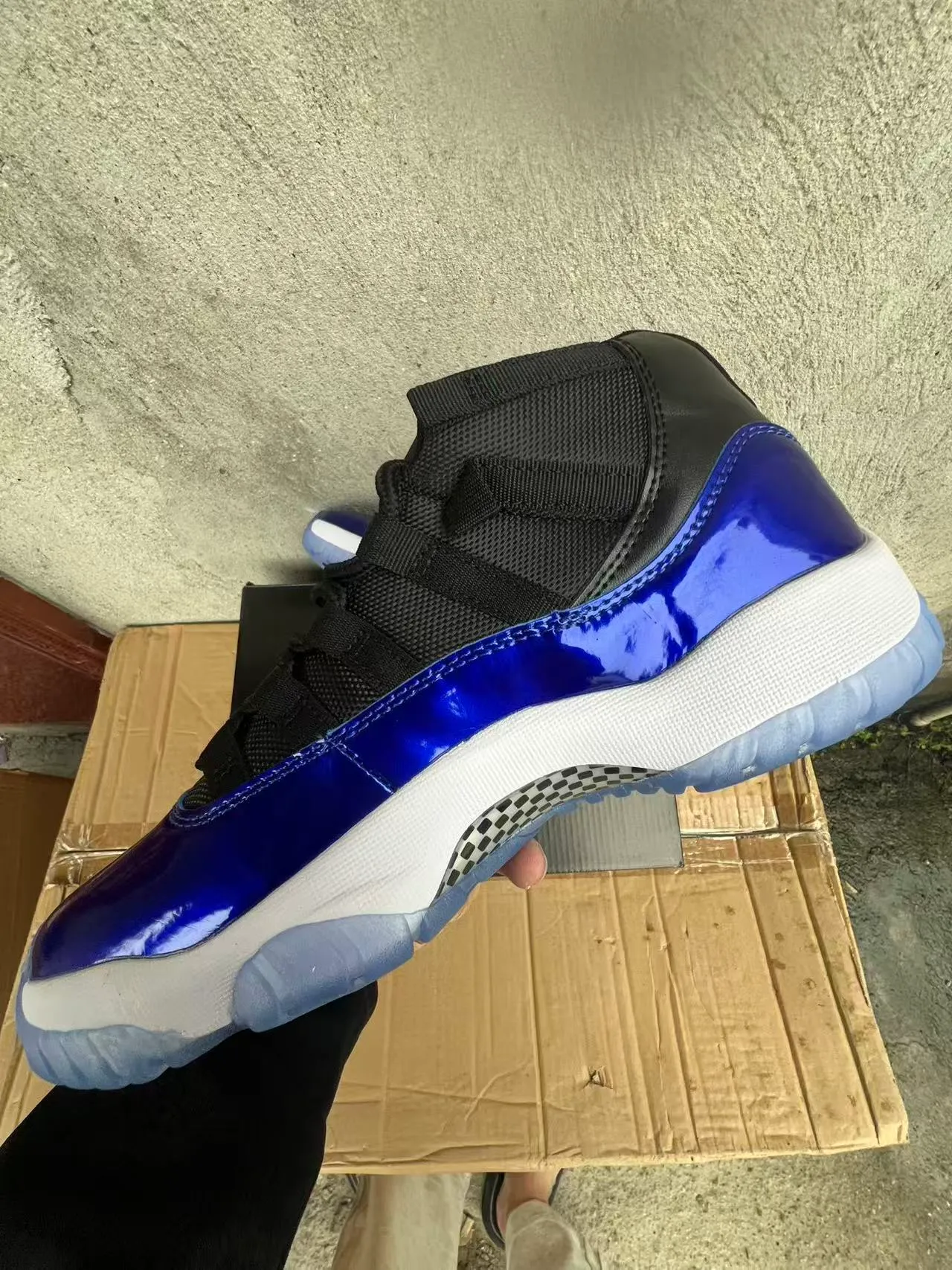 Air Jordan 11 Royal Blue Patent Leather Basketball Shoes 5