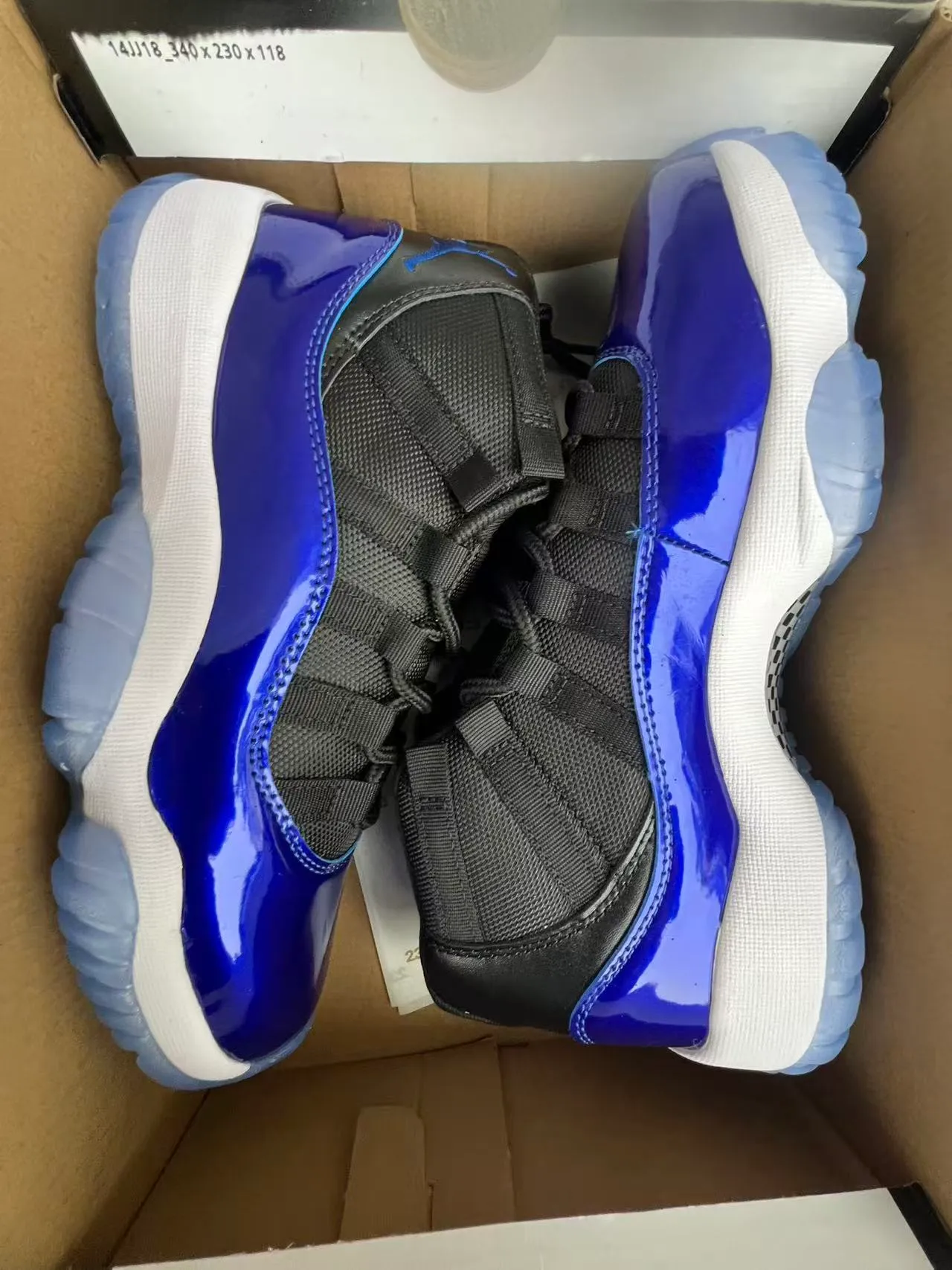 Air Jordan 11 Royal Blue Patent Leather Basketball Shoes 9