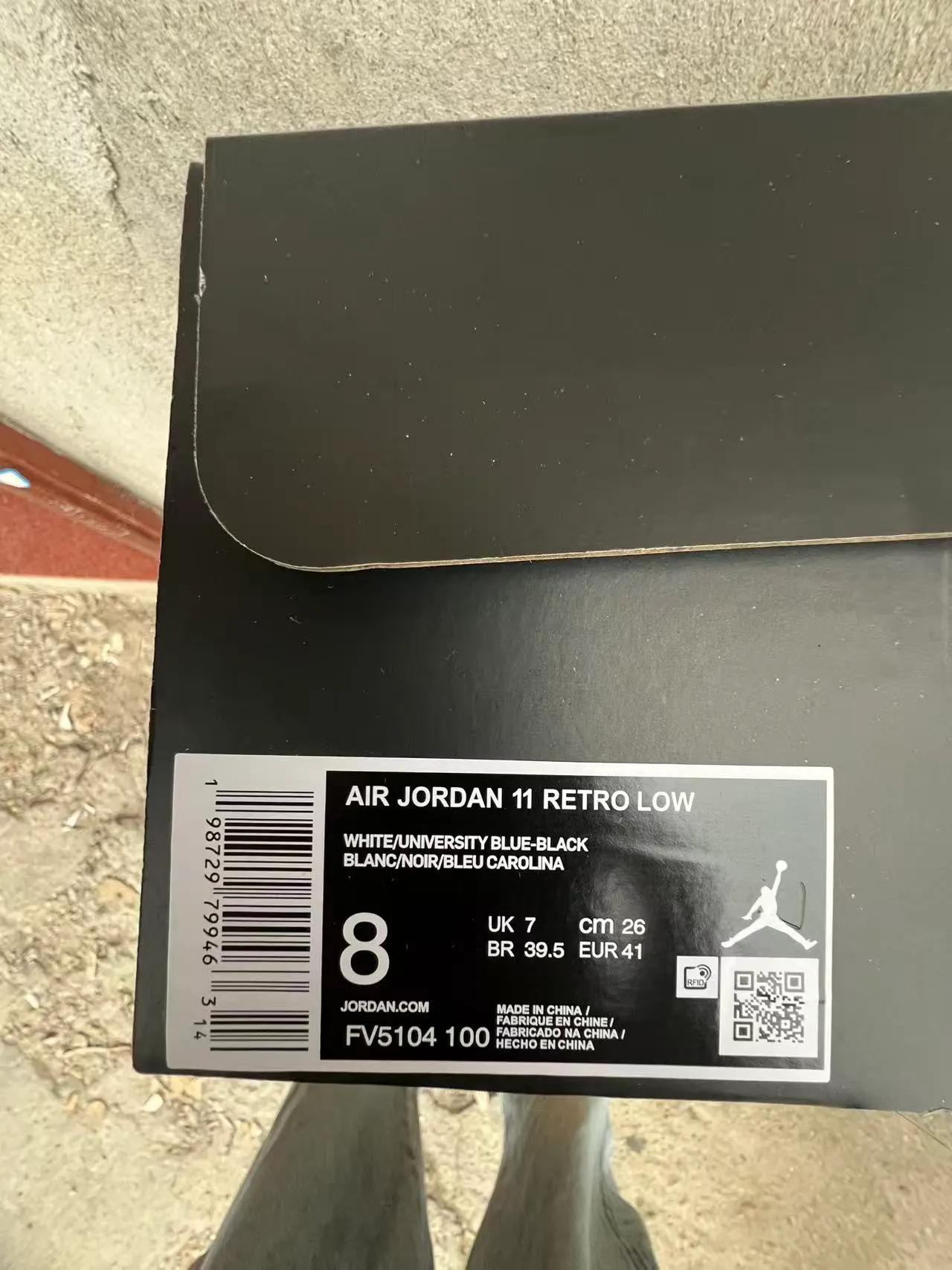 Air Jordan 11 White and Light Blue Patent Leather Basketball Shoes 9