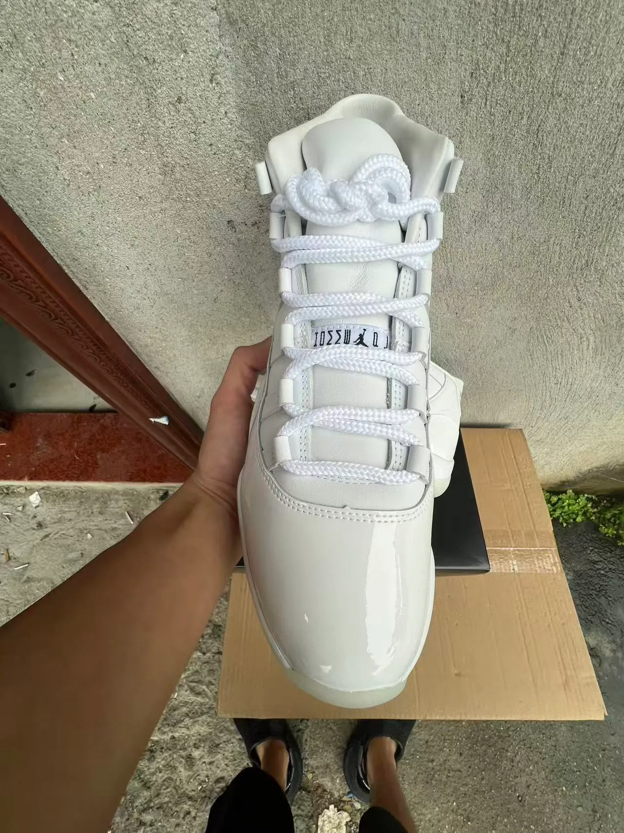 Air Jordan 11 White Patent Leather Basketball Shoes 3