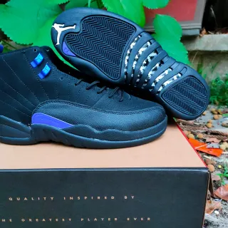 Air Jordan 12 Negro Azul Rey Zapatos de Baloncesto