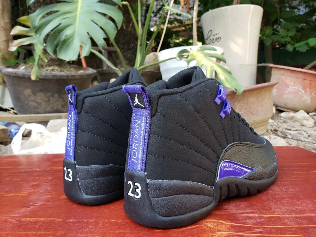 Air Jordan 12 Preto Azul Royal Tênis de Basquete 2