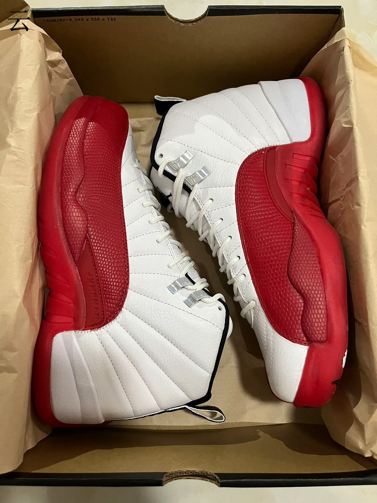 Air Jordan 12 White Red Black Basketball Shoes 7
