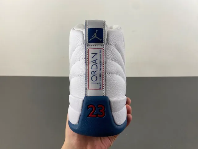 Air Jordan 12 White Royal Blue Basketball Shoes 4