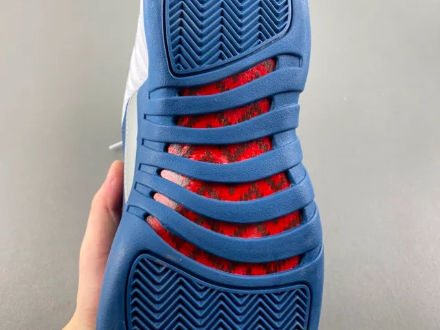 Air Jordan 12 White Royal Blue Basketball Shoes 9