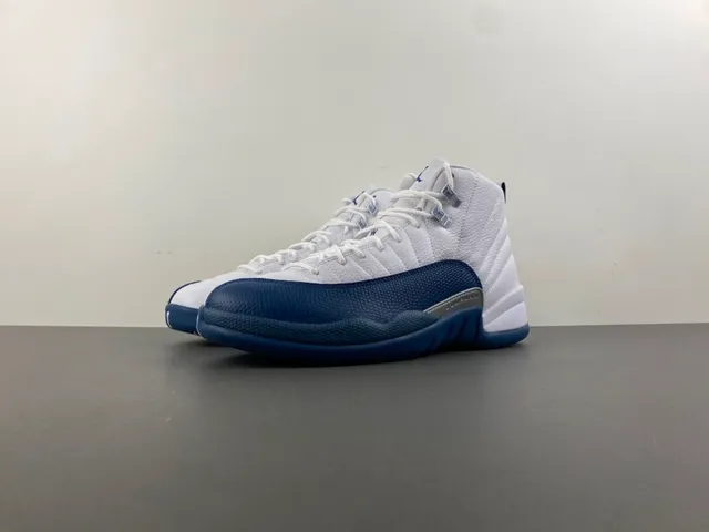 Air Jordan 12 White Royal Blue Basketball Shoes 11