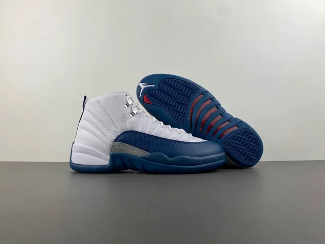 Air Jordan 12 White Royal Blue Basketball Shoes 13
