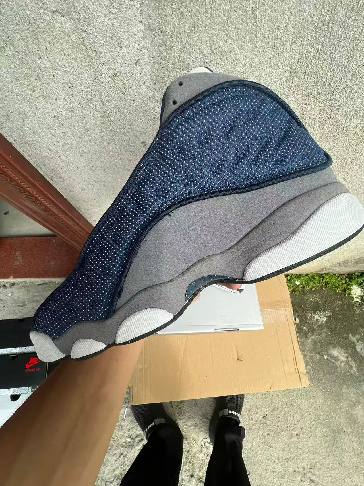Air Jordan 13 tênis de basquete azul-marinho e branco 5
