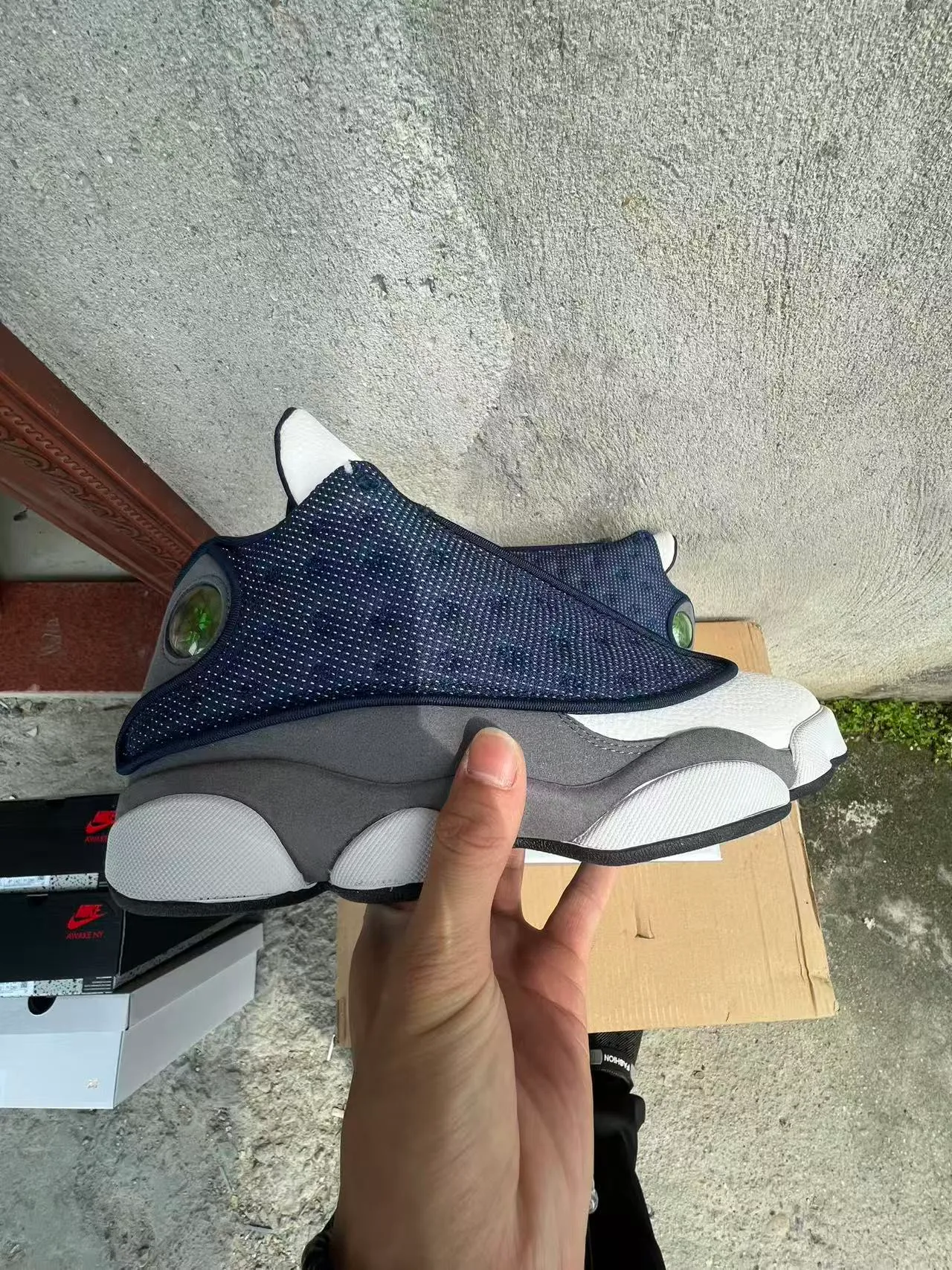 Air Jordan 13 tênis de basquete azul-marinho e branco 7