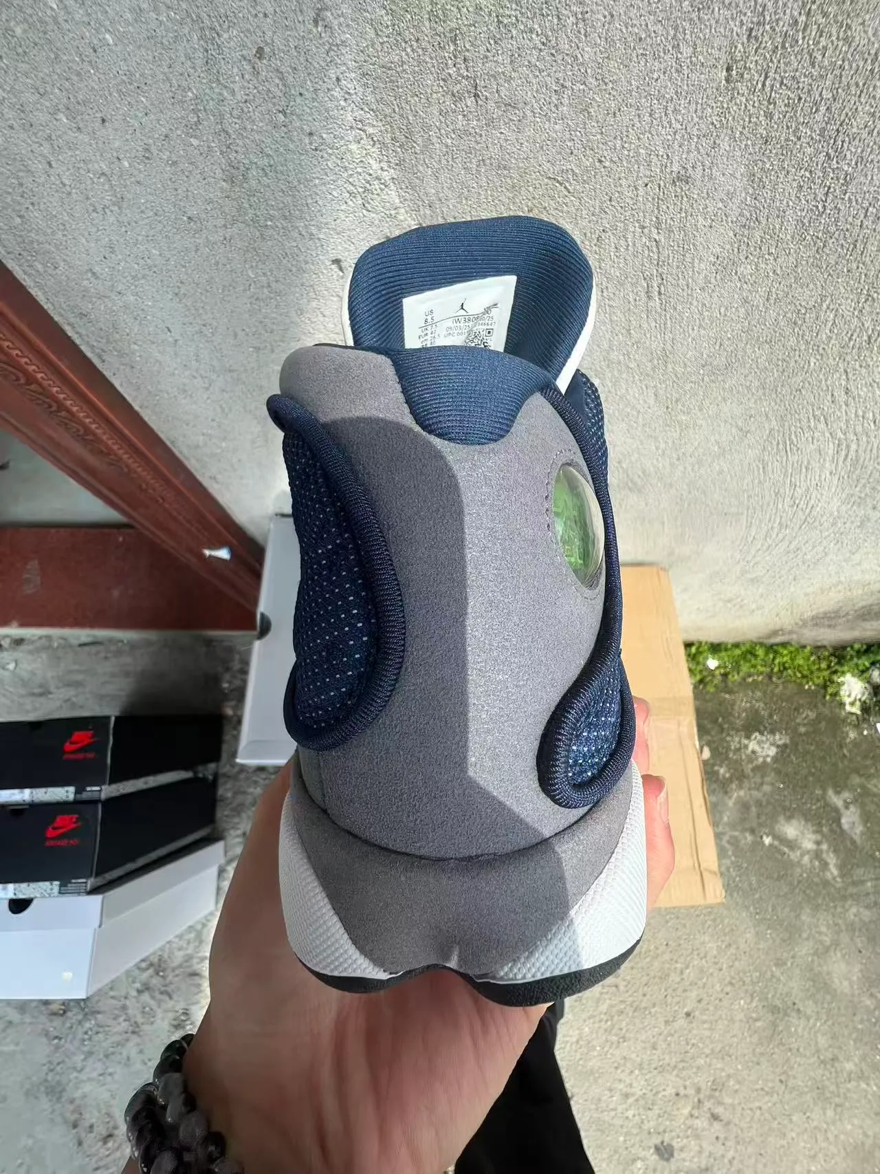 Air Jordan 13 tênis de basquete azul-marinho e branco 8