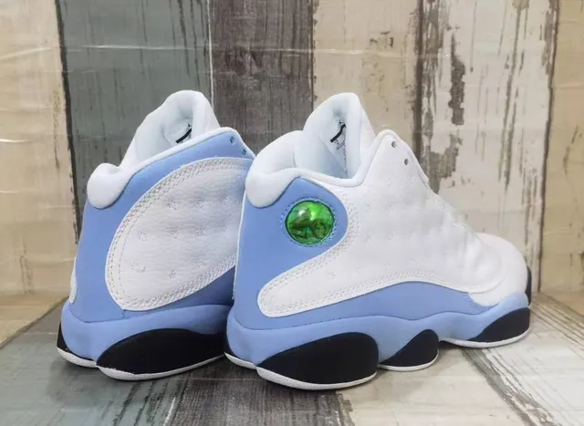 Air Jordan 13 White Light Blue Yellow Basketball Shoes 2