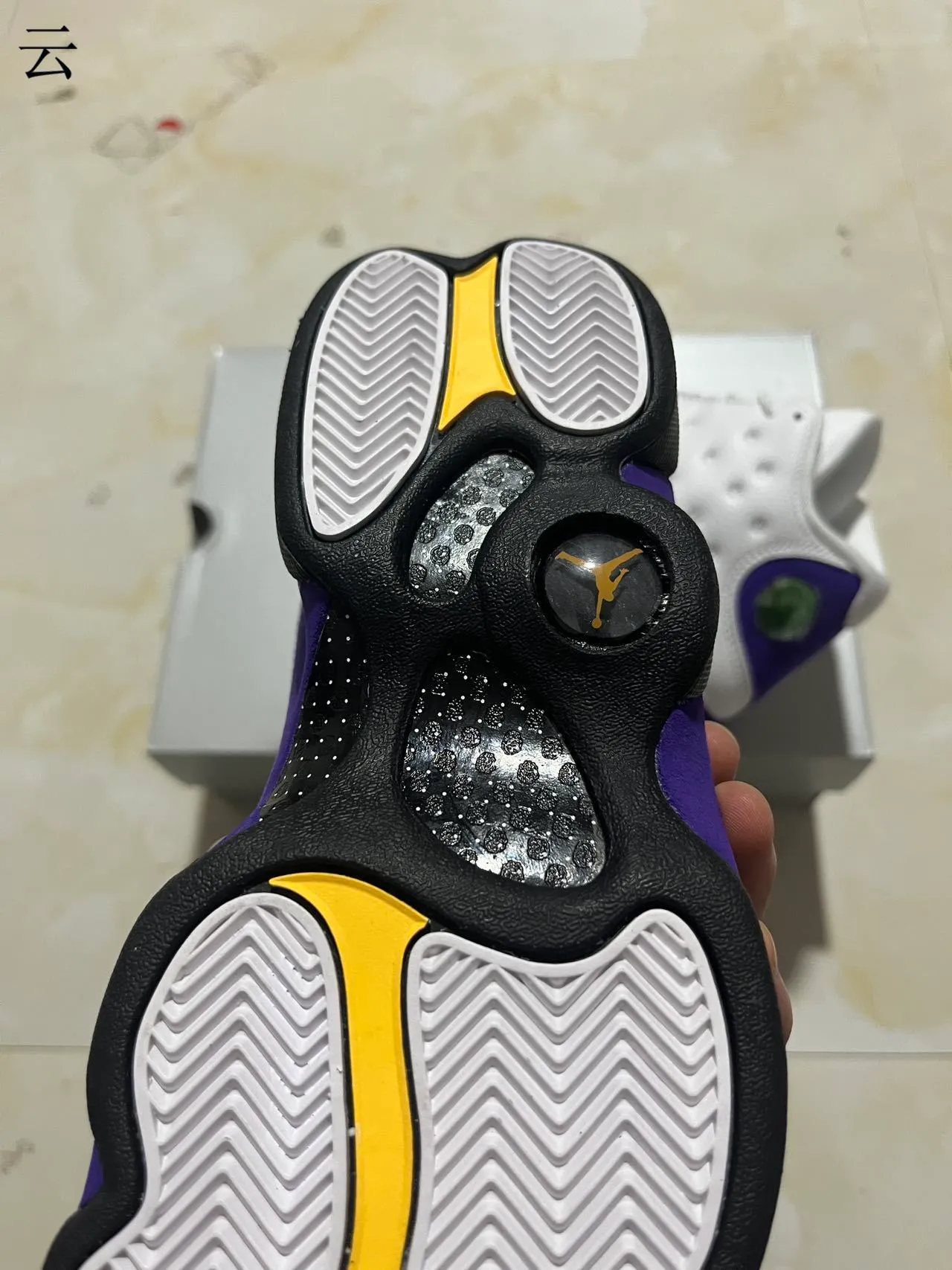 Air Jordan 13 White Purple Black Basketball Shoes 7
