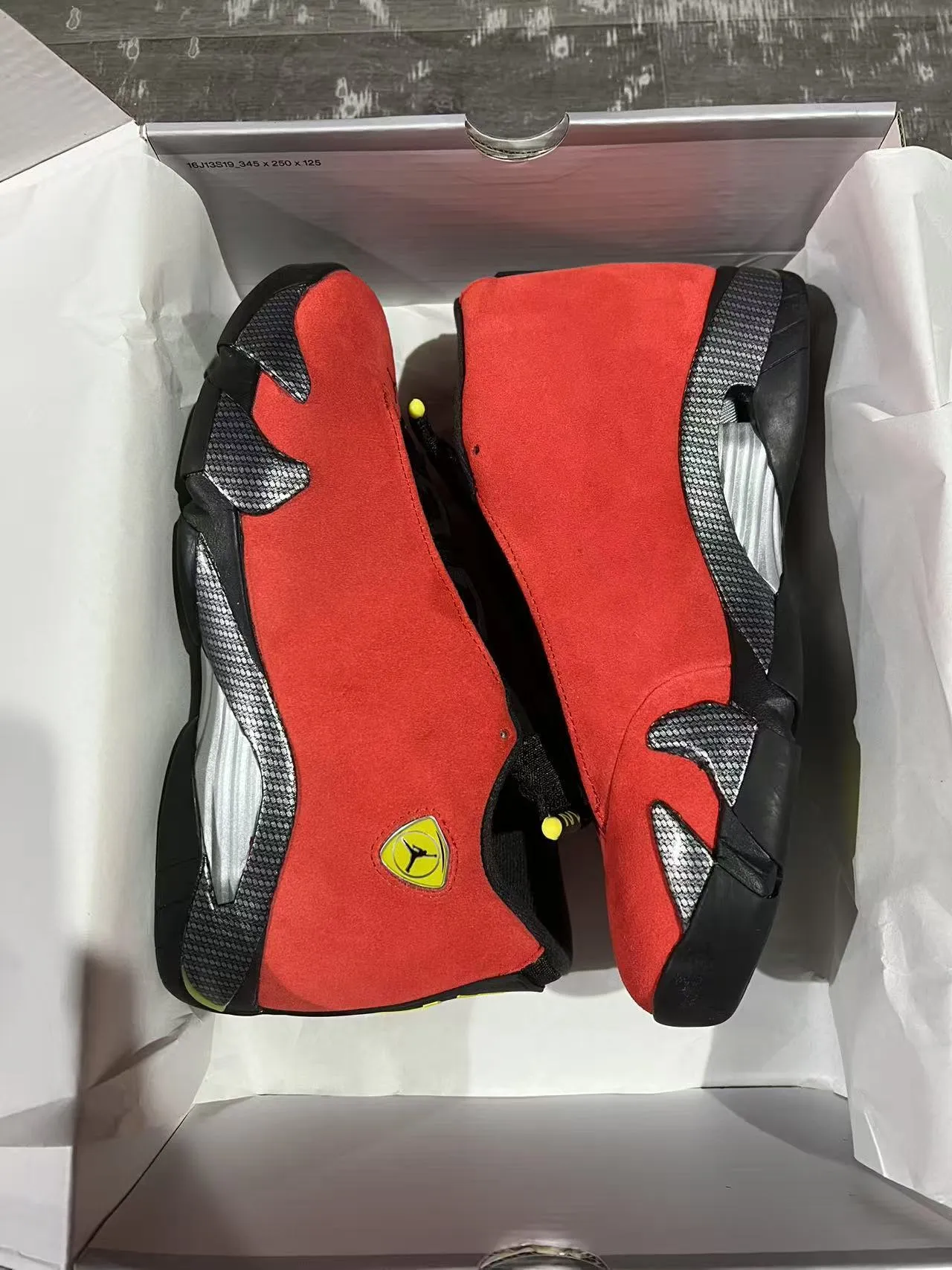 Air Jordan 14 Ferrari Red Suede Basketball Shoes 10