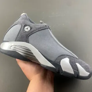 Air Jordan 14 Gray Silver Laceless Basketball Shoes