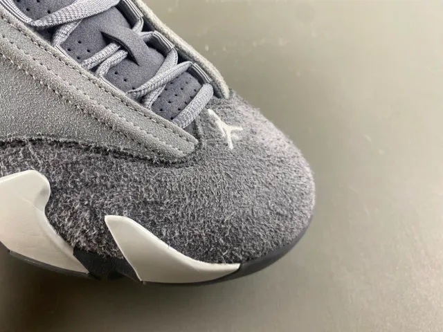 Air Jordan 14 Gray Silver Laceless Basketball Shoes 2
