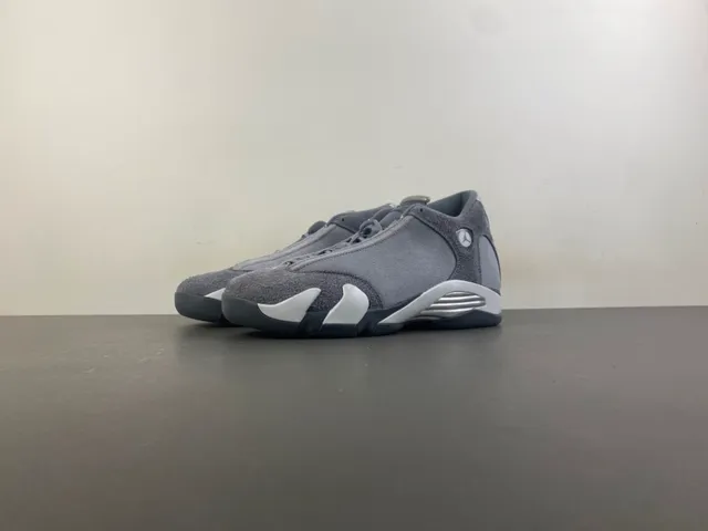 Air Jordan 14 Gray Silver Laceless Basketball Shoes 10