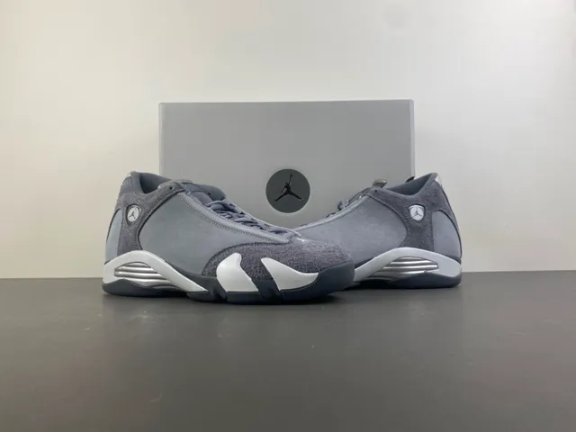 Air Jordan 14 Gray Silver Laceless Basketball Shoes 13
