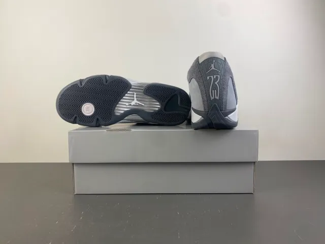 Air Jordan 14 Gray Silver Laceless Basketball Shoes 16