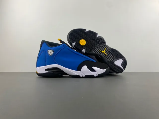 Chaussures de basket Air Jordan 14 bleu royal noir blanc 12