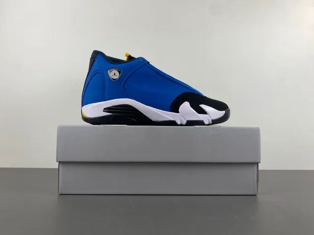 Chaussures de basket Air Jordan 14 bleu royal noir blanc 15