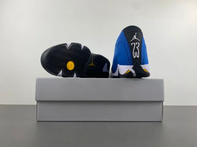 Chaussures de basket Air Jordan 14 bleu royal noir blanc 16