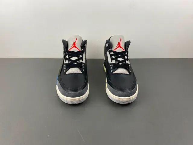 Air Jordan 3 Black Blue Beige Basketball Shoes 11
