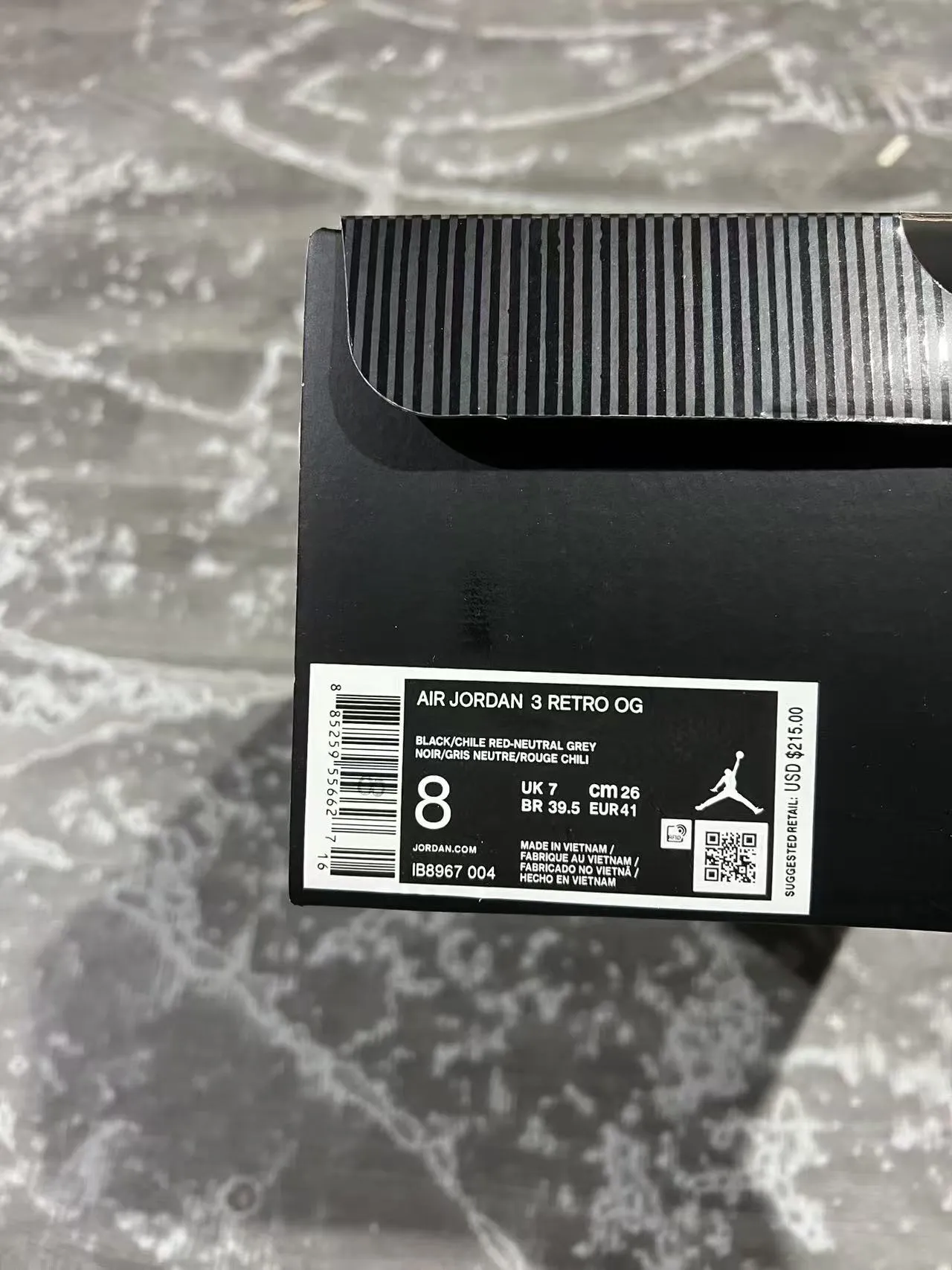 Air Jordan 3 Black Blue Elephant Basketball Shoes 10