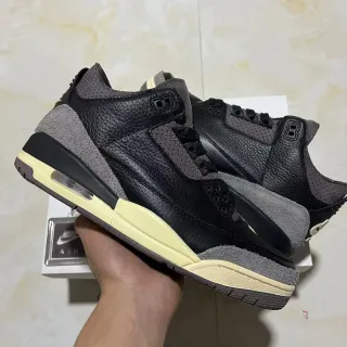 Air Jordan 3 Black Charcoal Cream Basketball Shoes