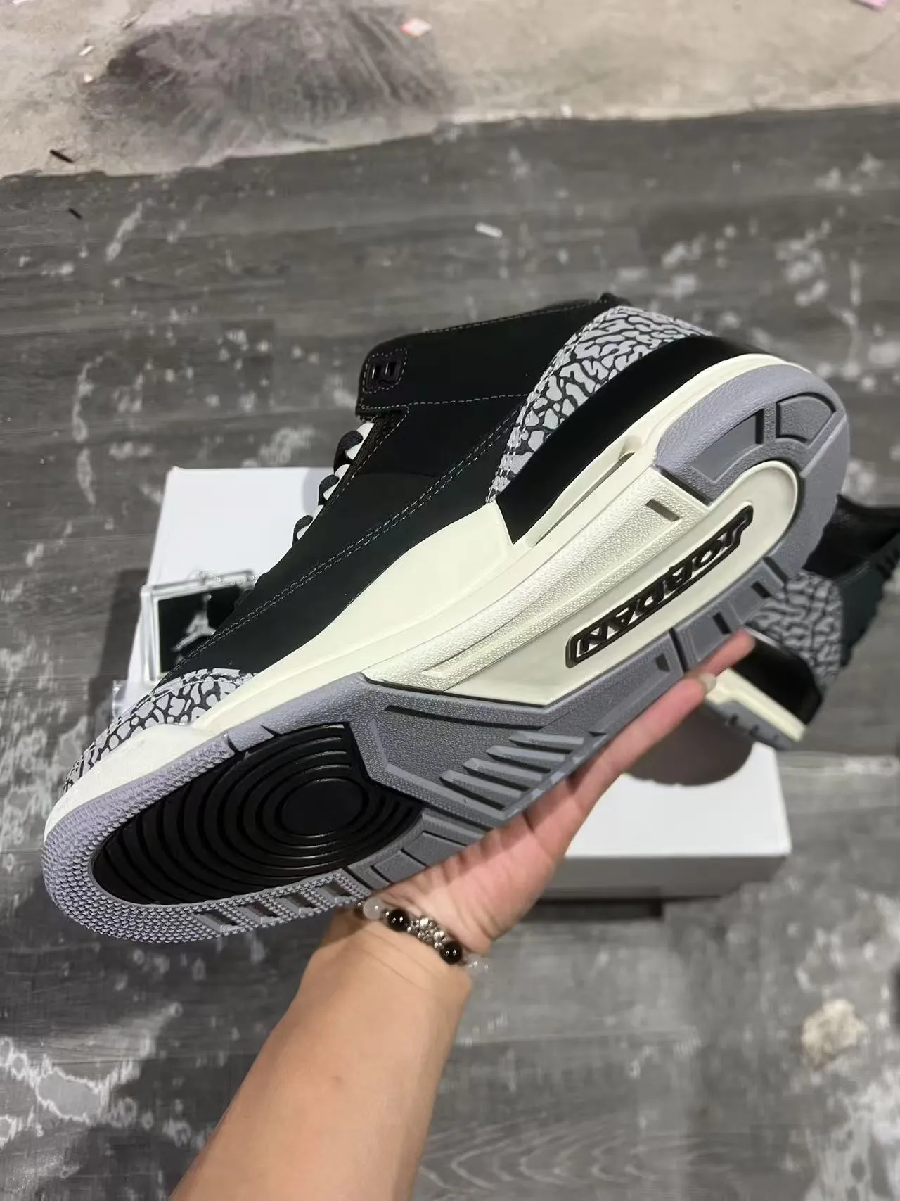 Air Jordan 3 Black Elephant Print Basketball Shoes 6