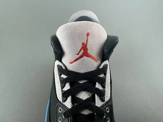 Air Jordan 3 Chaussures de Basketball Noir Gris Bleu Rouge 7