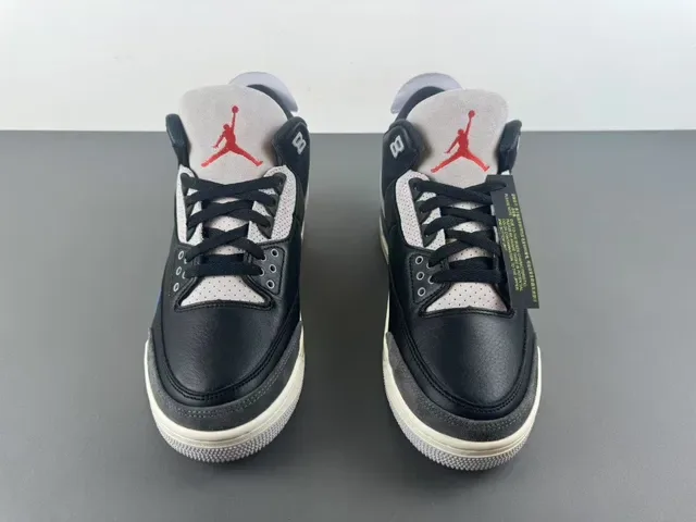 Air Jordan 3 Chaussures de Basketball Noir Gris Bleu Rouge 11
