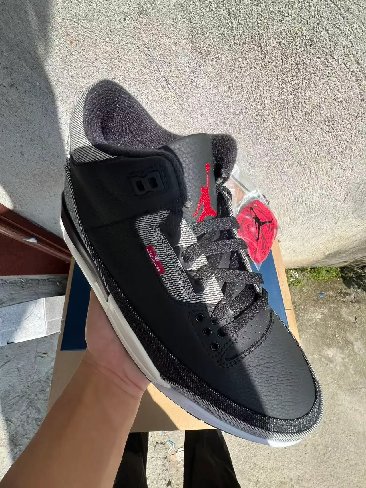 Air Jordan 3 Preto Cinza Impressão Elefante Tênis de Basquete 2
