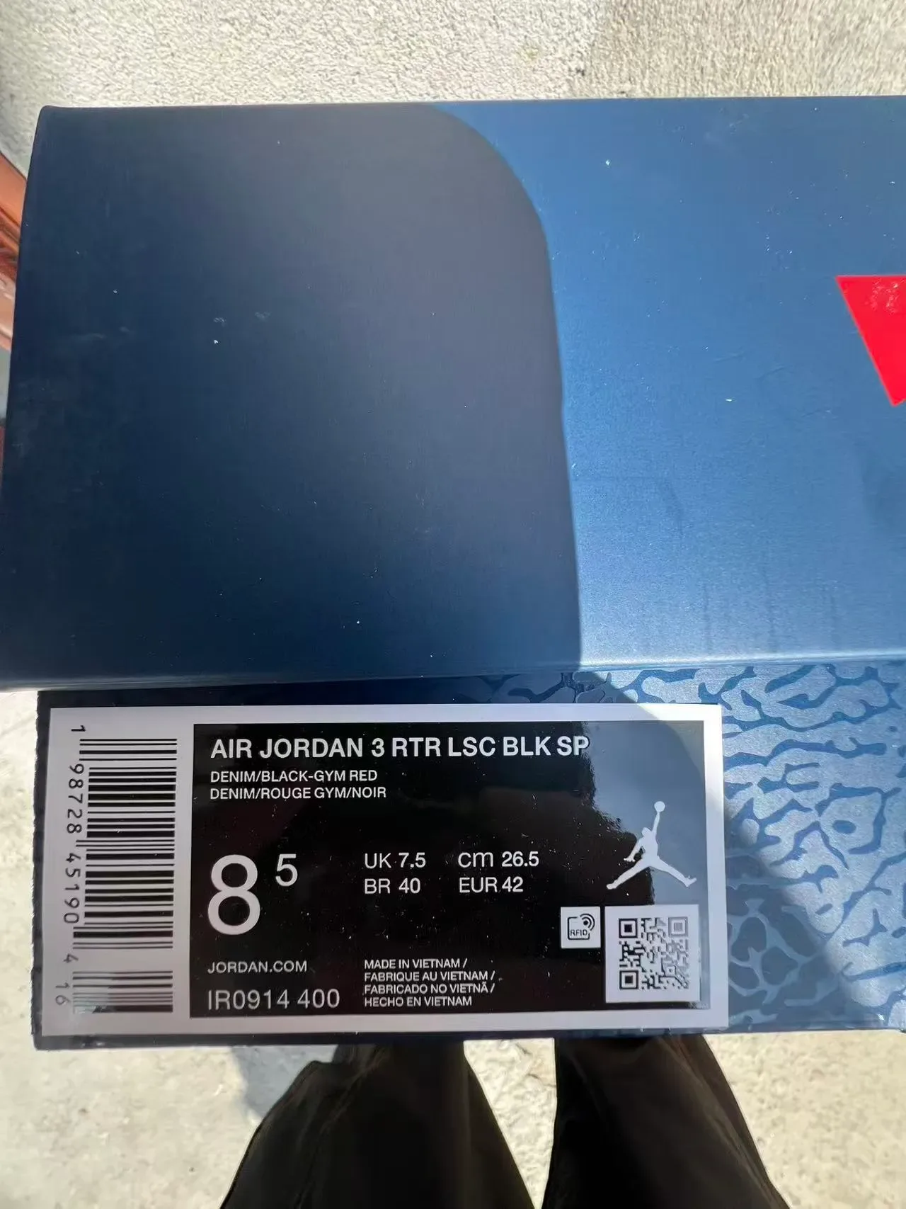 Air Jordan 3 Preto Cinza Impressão Elefante Tênis de Basquete 10