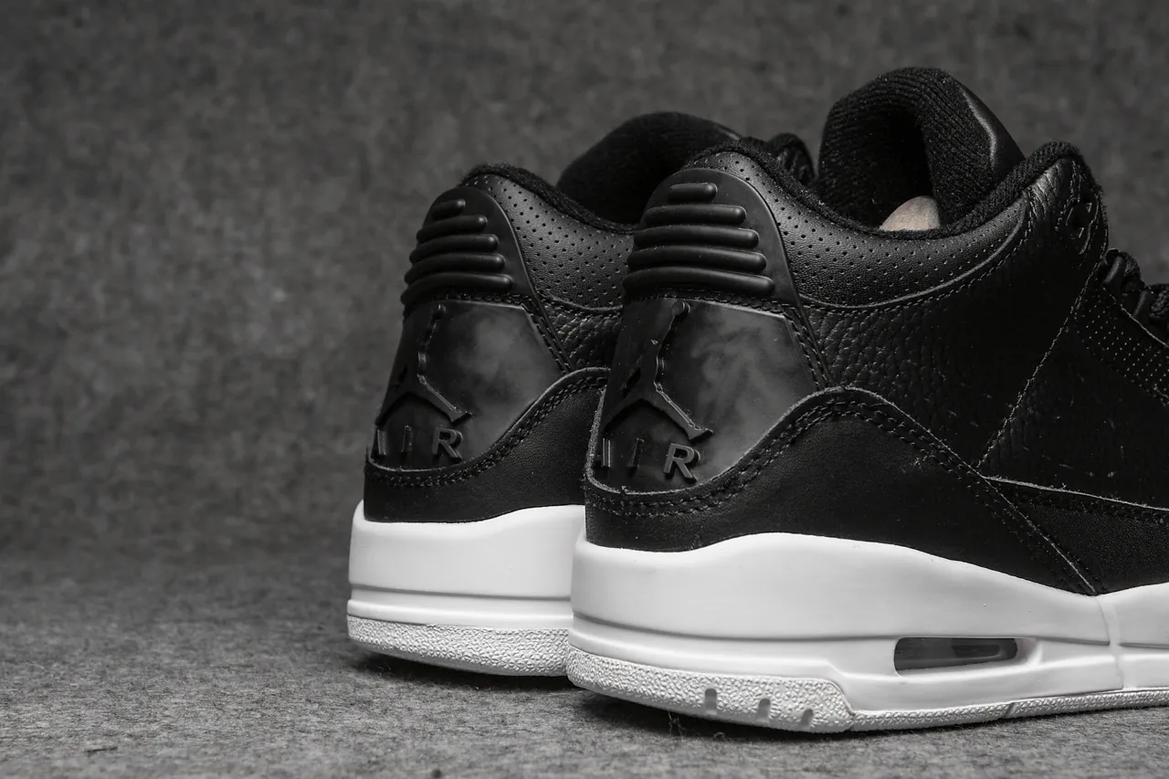 Air Jordan 3 Black White Basketball Shoes 4
