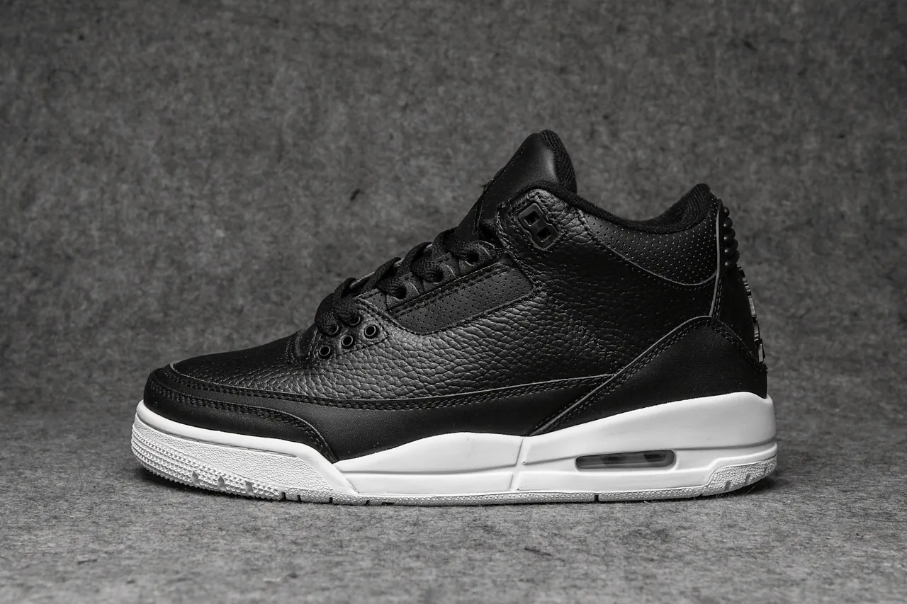 Air Jordan 3 Black White Basketball Shoes 6