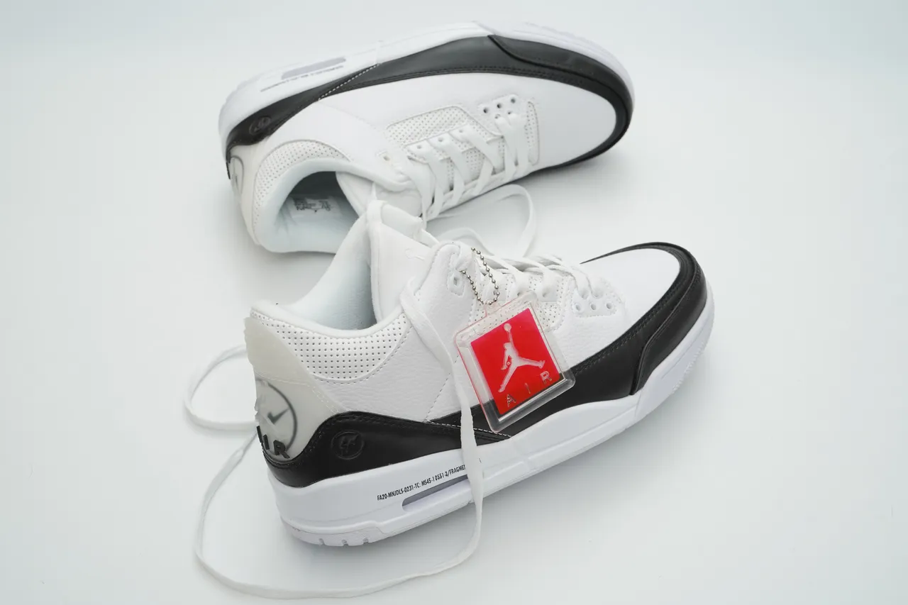 Air Jordan 3 Fragment Design White Black Basketball Shoes 6