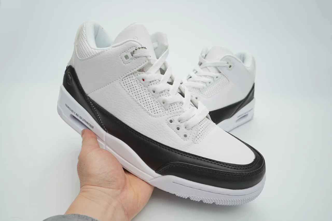 Air Jordan 3 Fragment Design White Black Basketball Shoes 7